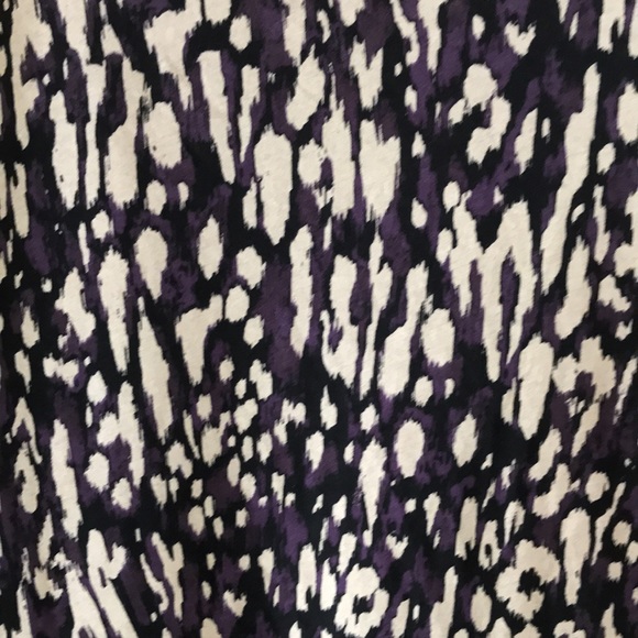 Dries Van Noten long sleeve shirt size Large Purple cream black abstract pattern - Picture 10 of 11
